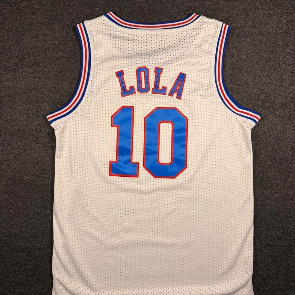 Vintage Space Jam Tune Squad Lola Bunny 10 Mesh Basketball Jersey Size Small